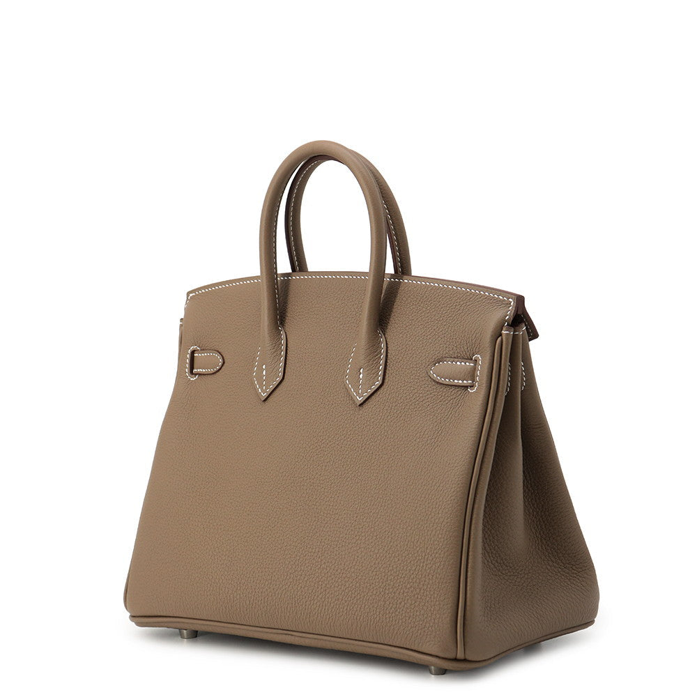 HERMES Birkin Etoupe Togo Leather Size 25