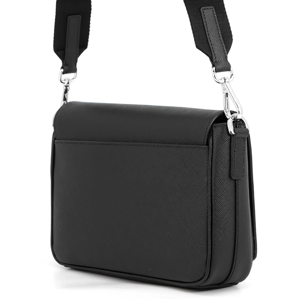PRADA Saffiano Leather With logo Shoulder Bag Black2VD059 Leather