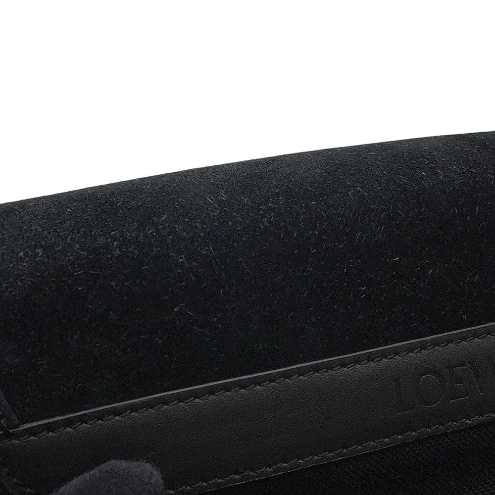 LOEWE Flex Messenger BlackCFLXPKPX01 Suede Canvas Size Mini