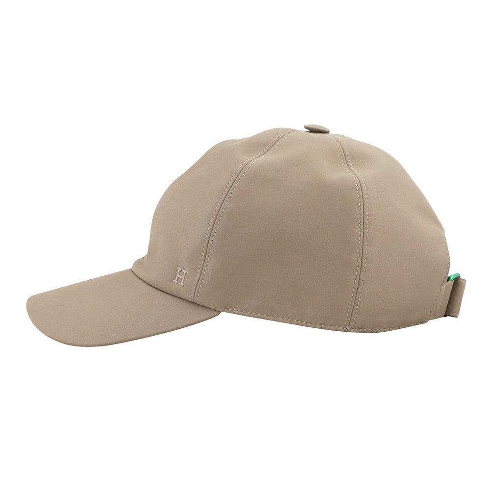 HERMES Riley Cap Size 58 Khaki Cotton59% Polyamide41%