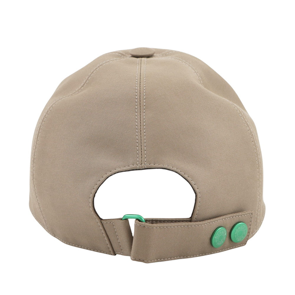 HERMES Riley Cap Size 58 Khaki Cotton59% Polyamide41%