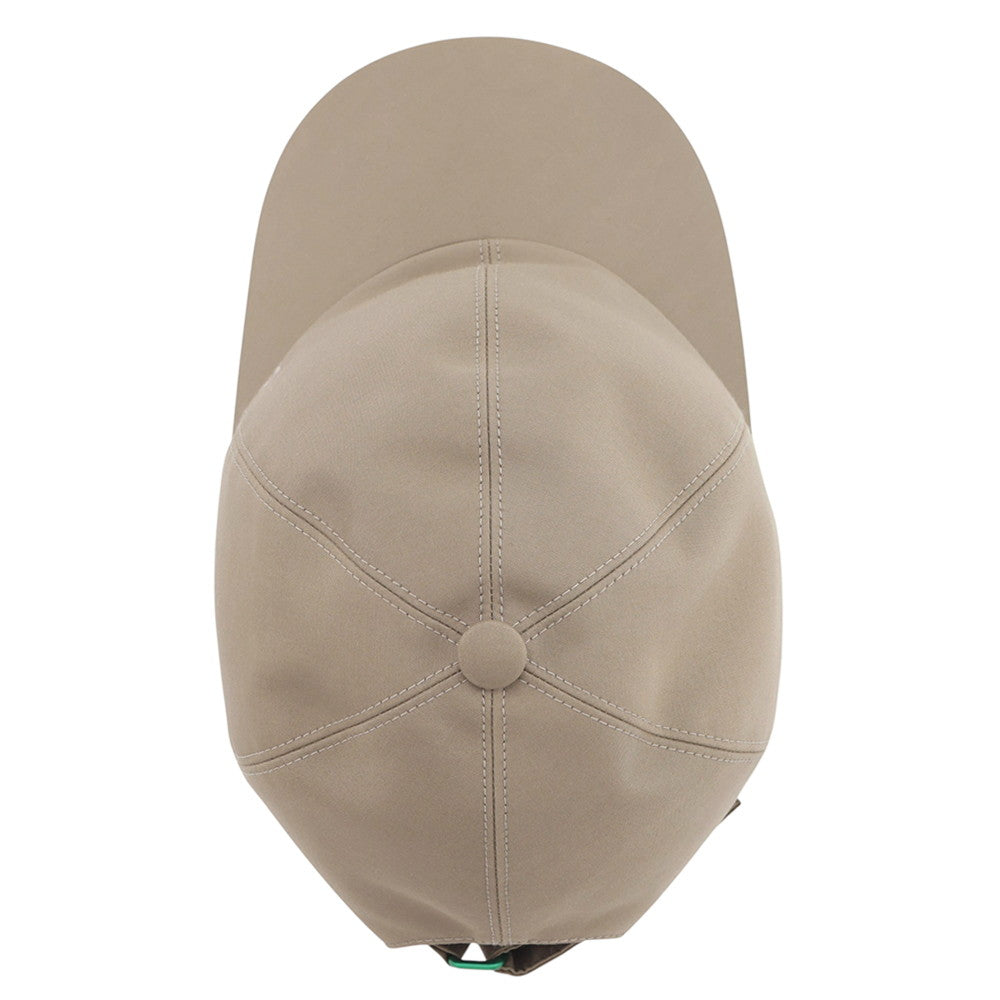 HERMES Riley Cap Size 58 Khaki Cotton59% Polyamide41%