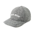 MIUMIU Drill Baseball Cap Size S Gray5HC179 Wool100%