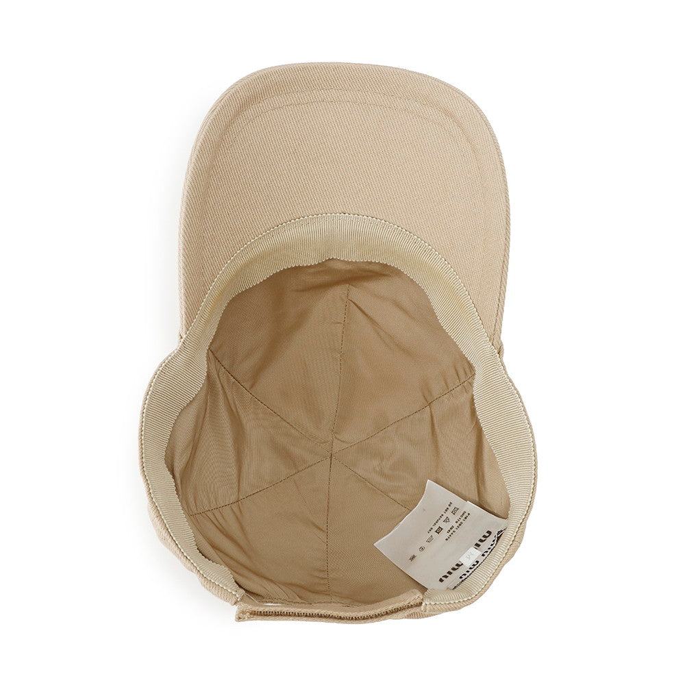 MIUMIU Baseball Cap Size M Beige5HC179 Cotton100%