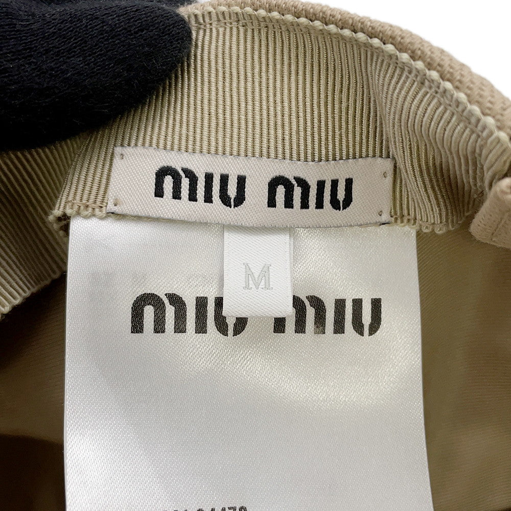 MIUMIU Baseball Cap Size M Beige5HC179 Cotton100%
