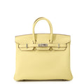 HERMES Birkin Jaune Poussin Togo Leather Size 25