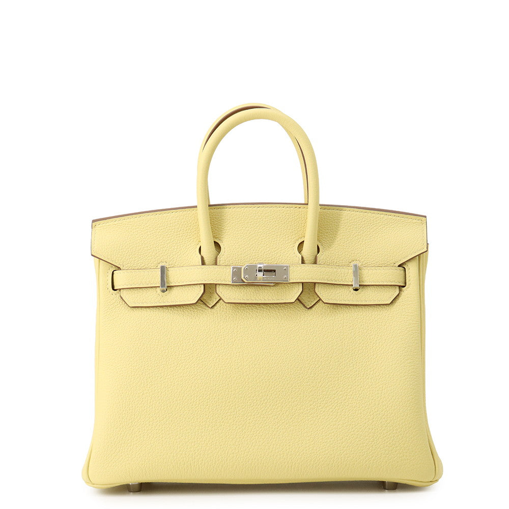 HERMES Birkin Jaune Poussin Togo Leather Size 25