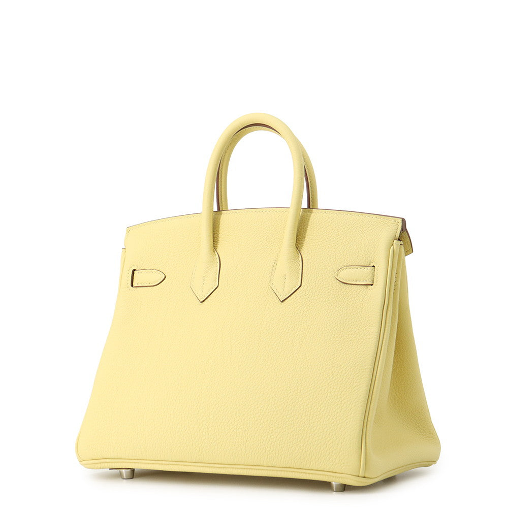 HERMES Birkin Jaune Poussin Togo Leather Size 25