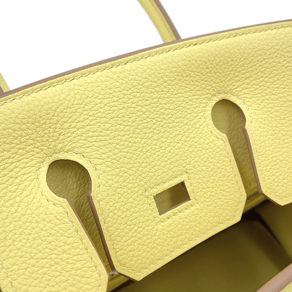 HERMES Birkin Jaune Poussin Togo Leather Size 25