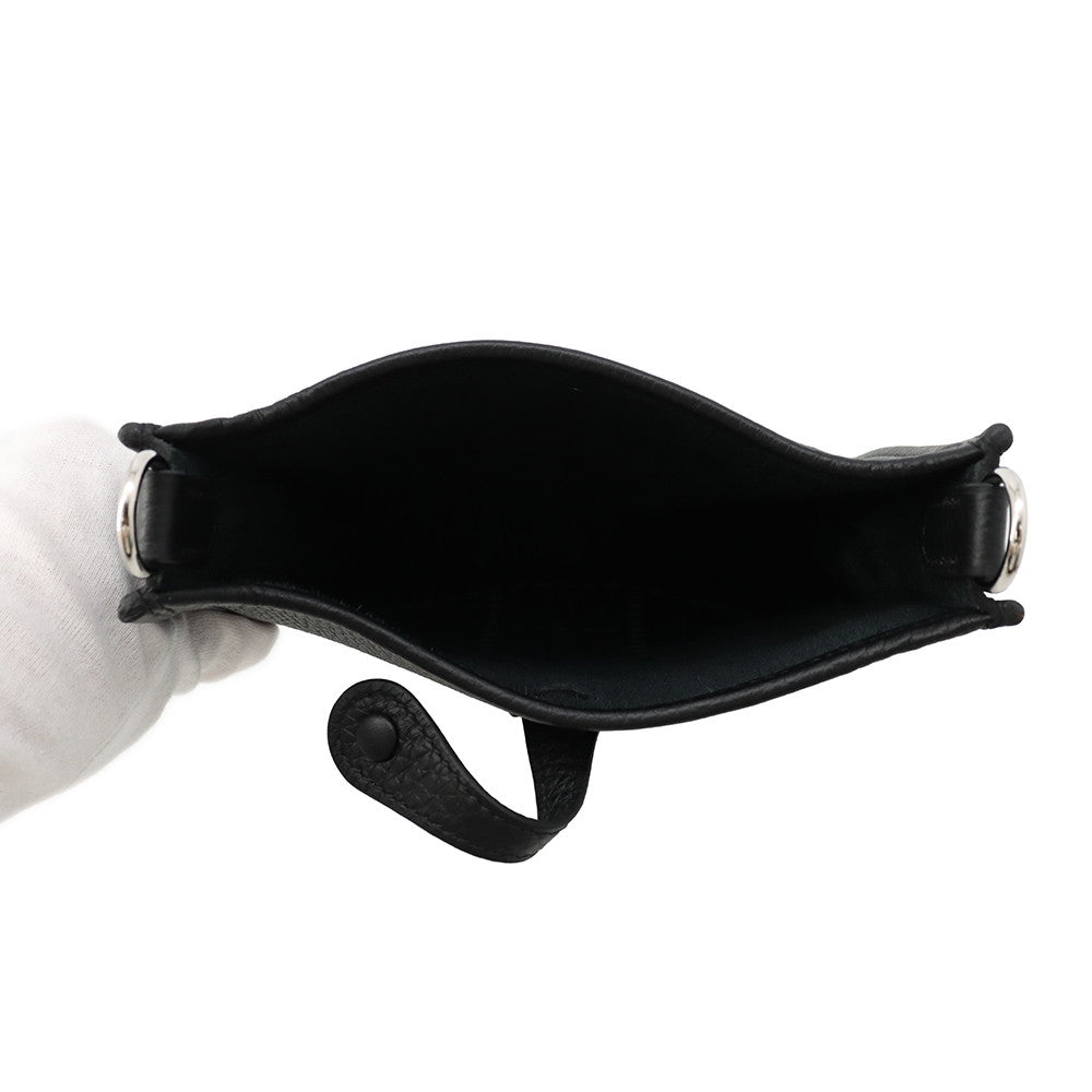 HERMES Evelyne Long Black Taurillon Clemence Size TPM