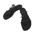 HERMES Mykonos Sandals Black Rubber Size 39