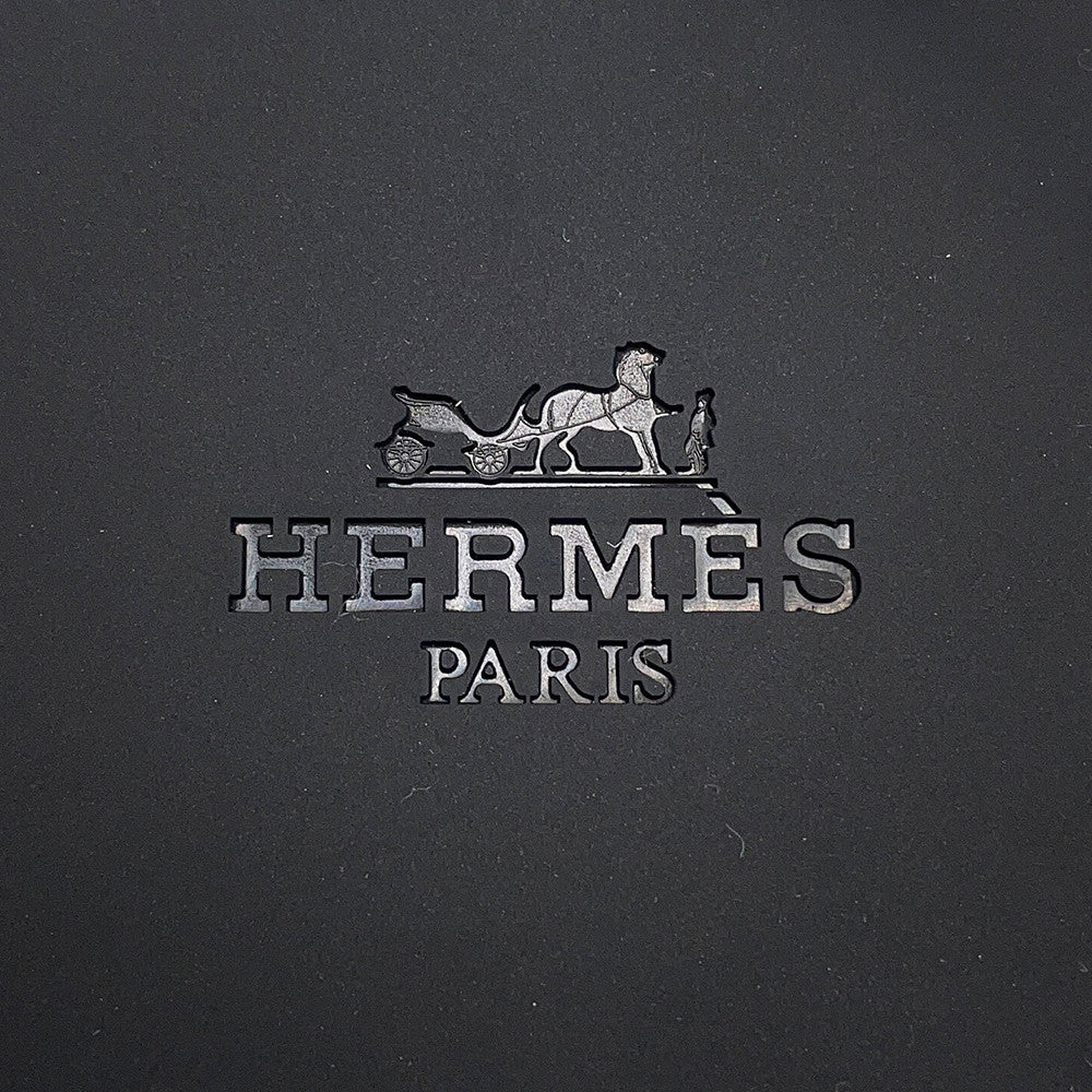 HERMES Mykonos Sandals Black Rubber Size 39