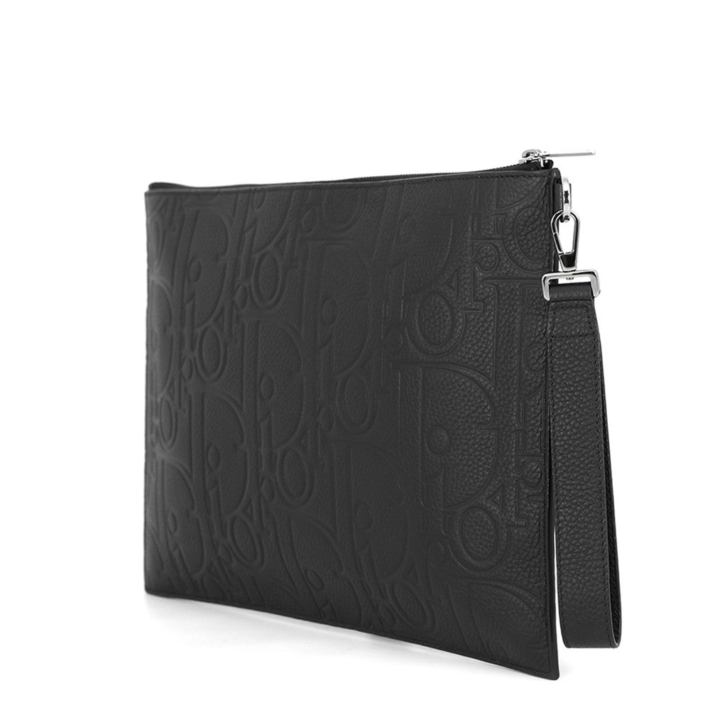 Dior Dior Gravity A4 Pouch Black2ESCA549LLG_H00N Calf Leather