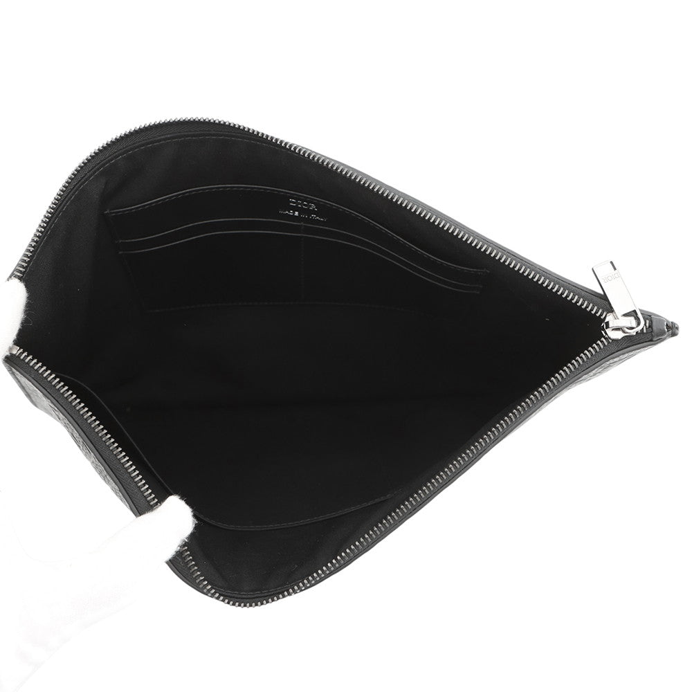 Dior Dior Gravity A4 Pouch Black2ESCA549LLG_H00N Calf Leather