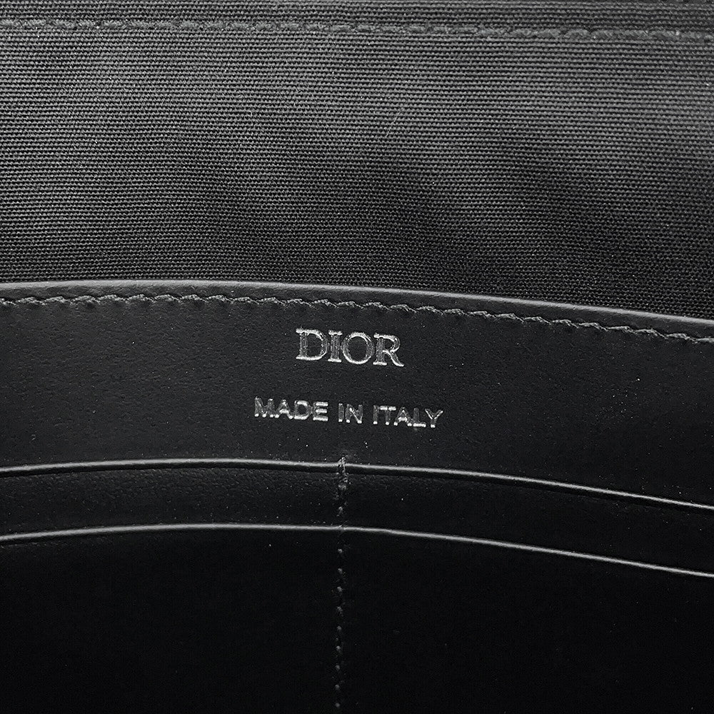 Dior Dior Gravity A4 Pouch Black2ESCA549LLG_H00N Calf Leather