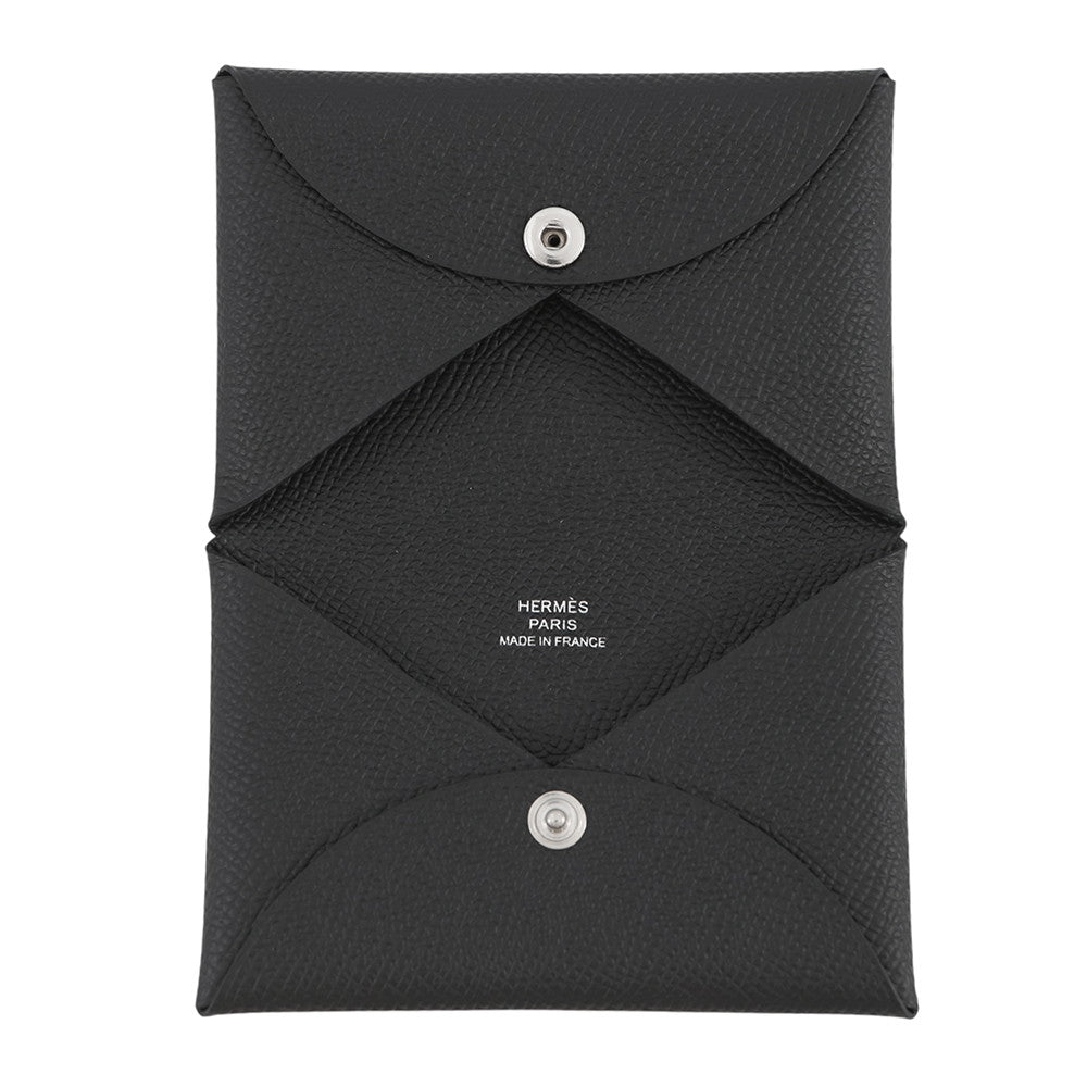 HERMES Calvi Black Epsom