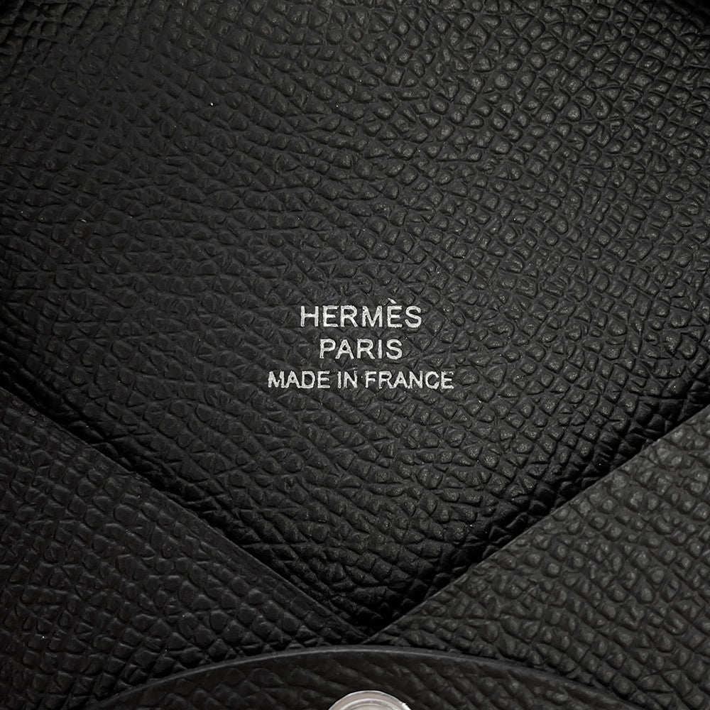 HERMES Calvi Black Epsom