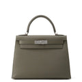HERMES Kelly Sellier Vert Gris Epsom Size 28