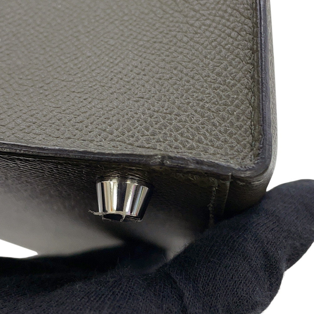 HERMES Kelly Sellier Vert Gris Epsom Size 28