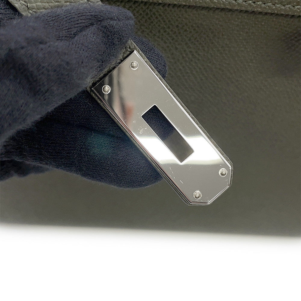 HERMES Kelly Sellier Vert Gris Epsom Size 28