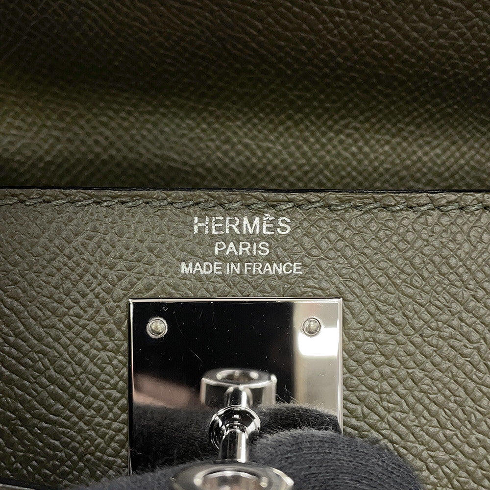HERMES Kelly Sellier Vert Gris Epsom Size 28