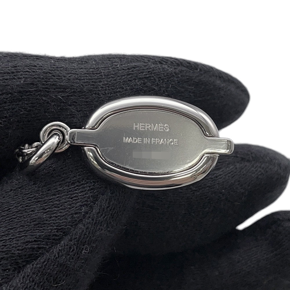HERMES Maillon Necklace Black Lacquer Metal