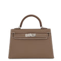 HERMES Mini Kelly 2 Etoupe Epsom