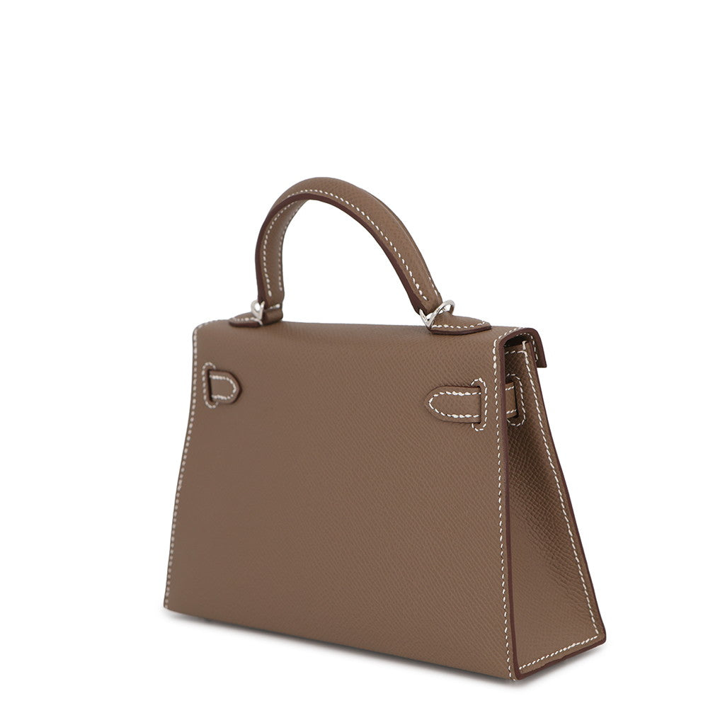 HERMES Mini Kelly 2 Etoupe Epsom