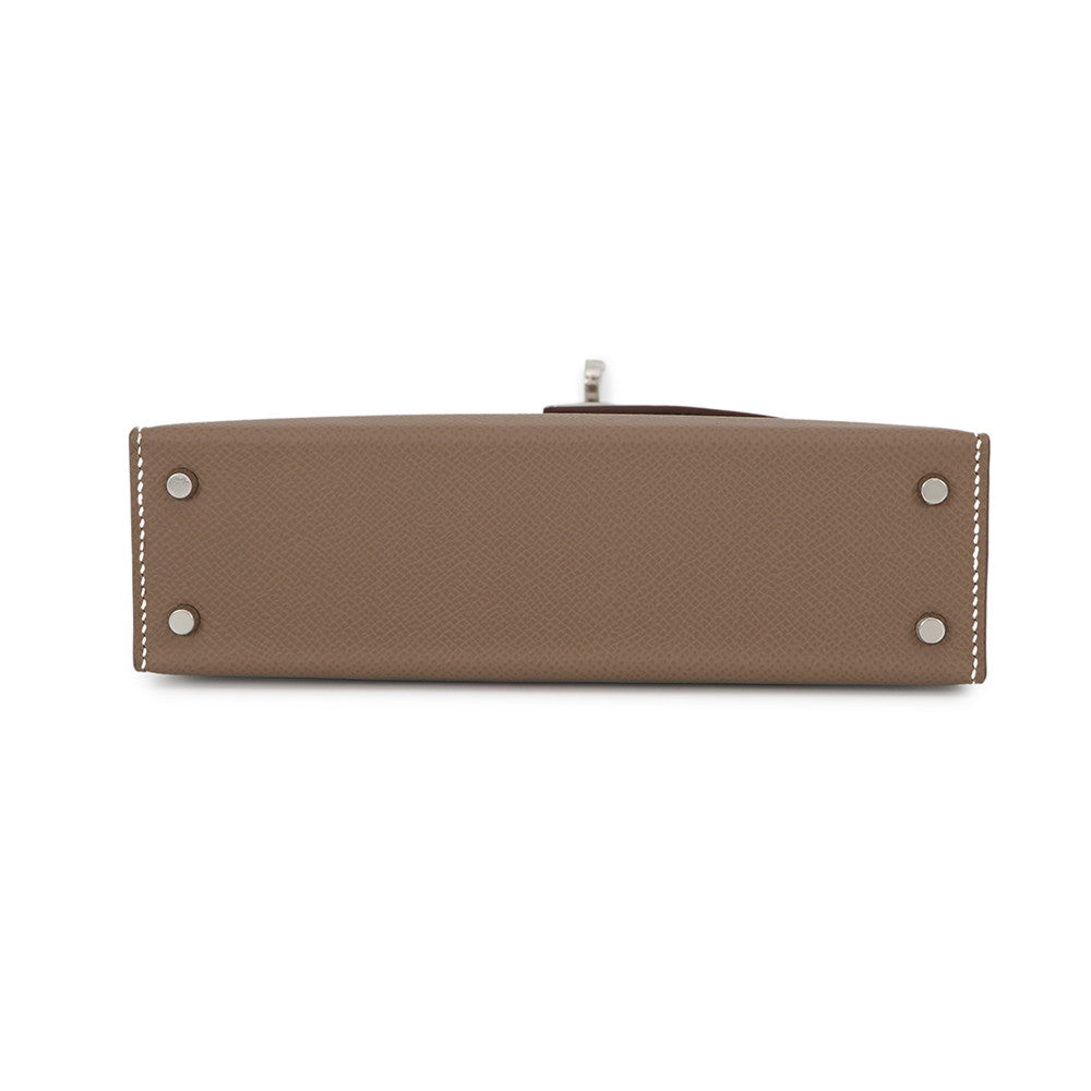 HERMES Mini Kelly 2 Etoupe Epsom
