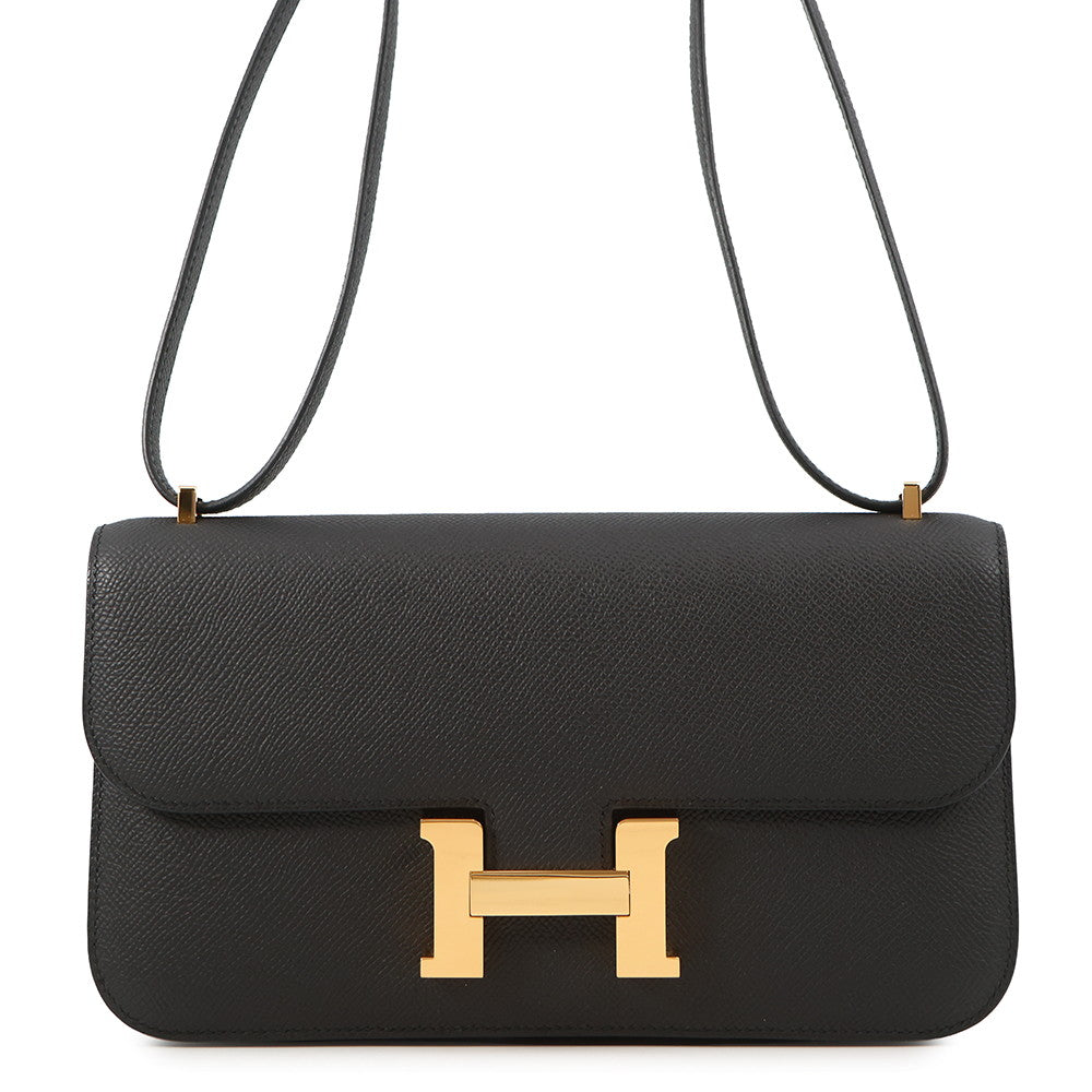 HERMES Constance Elan Miroir Black Epsom