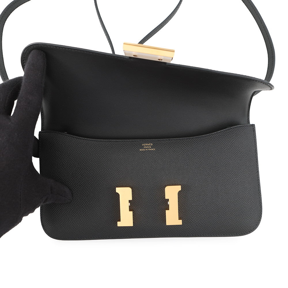 HERMES Constance Elan Miroir Black Epsom
