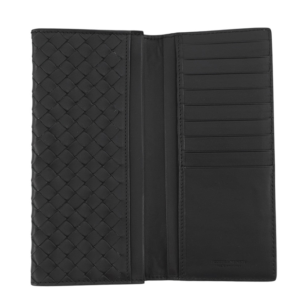 Bottega Veneta INTRECCIATO Bifold WalletNagazai Cloth Black120697V46511000 Leather