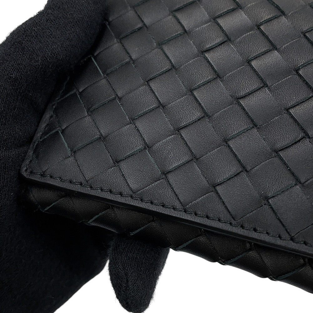 Bottega Veneta INTRECCIATO Bifold WalletNagazai Cloth Black120697V46511000 Leather