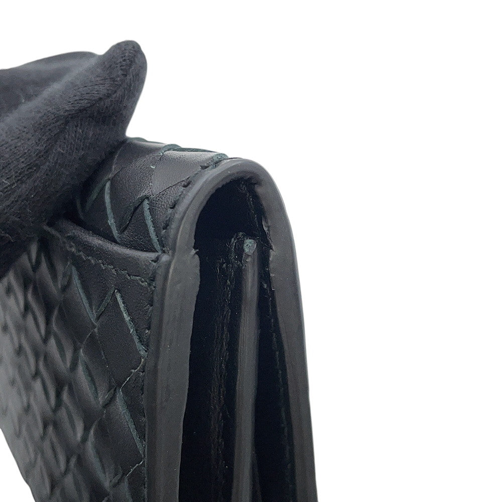 Bottega Veneta INTRECCIATO Bifold WalletNagazai Cloth Black120697V46511000 Leather