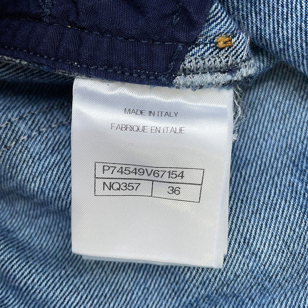 CHANEL CC Logo Denim Pants Size 36 BlueP74549 Cotton100%