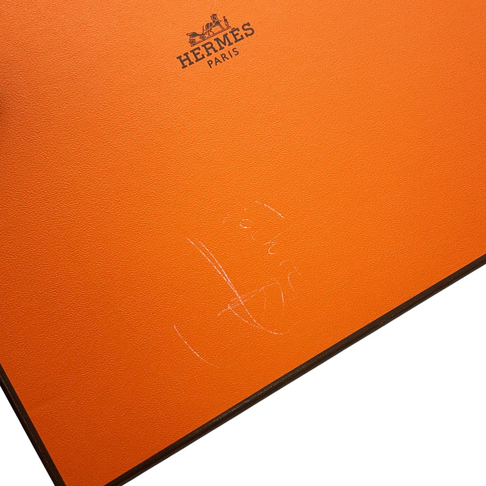 HERMES Bandouliere Tressage de Cuir Blue/Orange/Black Epsom