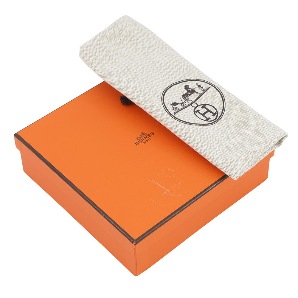 HERMES Bandouliere Tressage de Cuir Blue/Orange/Black Epsom