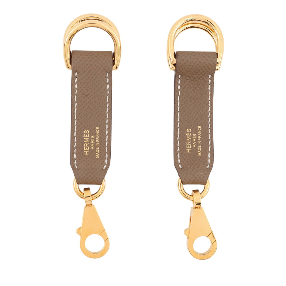 HERMES Attache Soie Strap Etoupe Epsom
