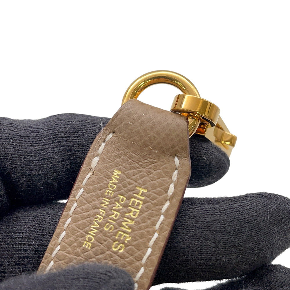 HERMES Attache Soie Strap Etoupe Epsom