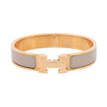 HERMES ClicH Bangle Size PM Marong rasse Enamel Gold Plated