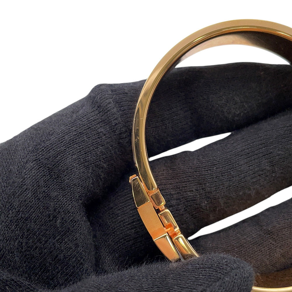 HERMES ClicH Bangle Size PM Marong rasse Enamel Gold Plated