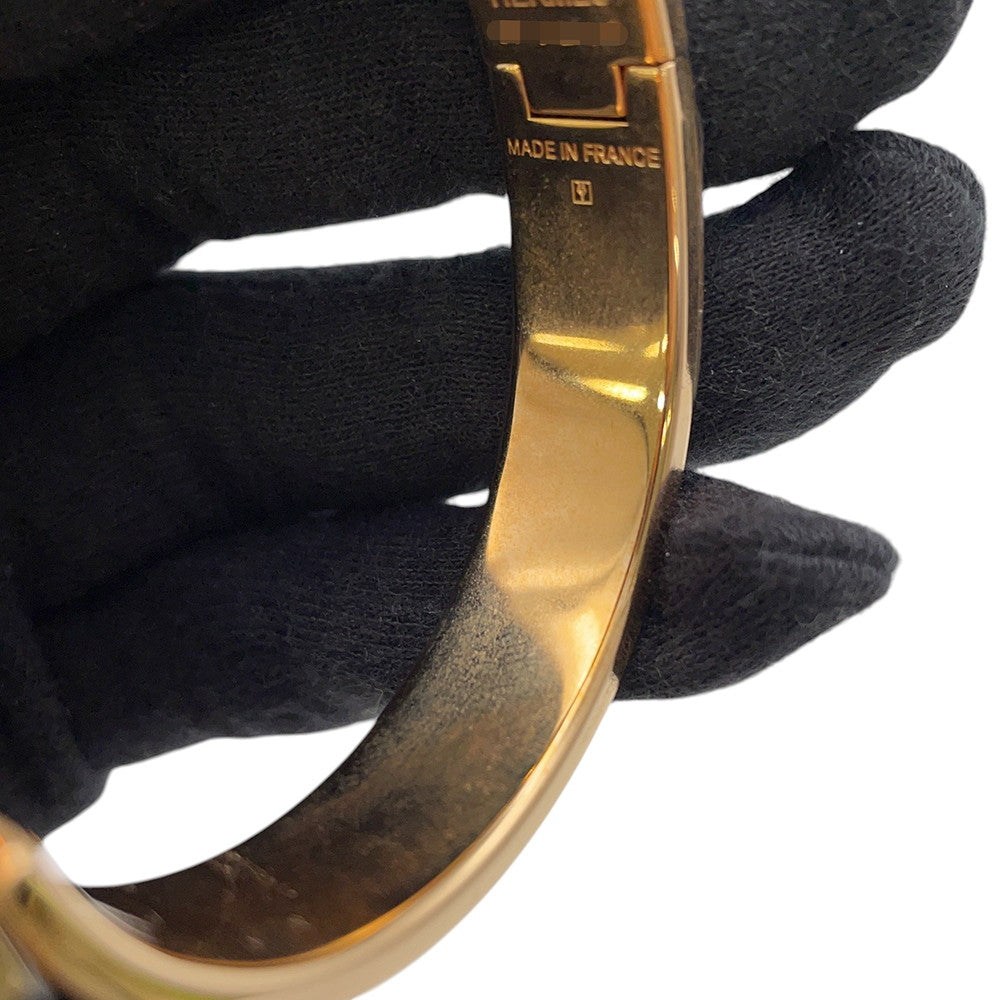 HERMES ClicH Bangle Size PM Marong rasse Enamel Gold Plated
