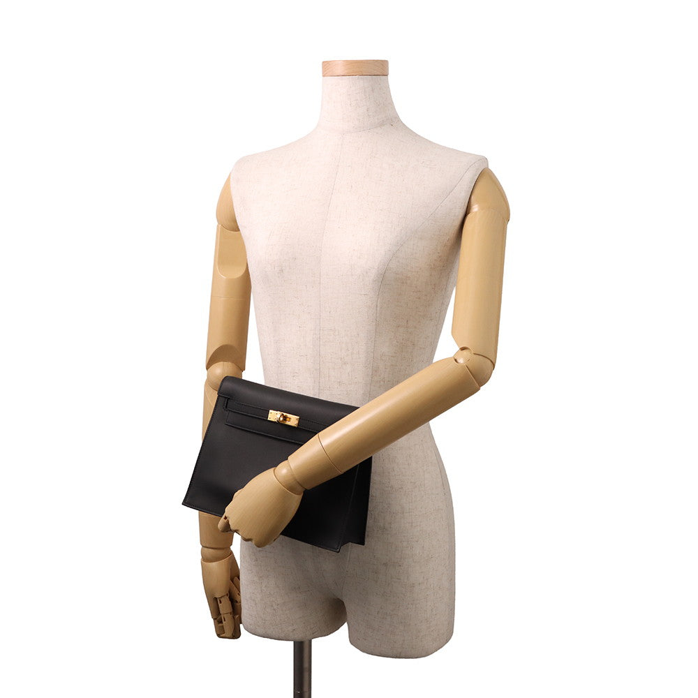 HERMES Kelly dance 2 Black Swift Leather Size Swift Leather
