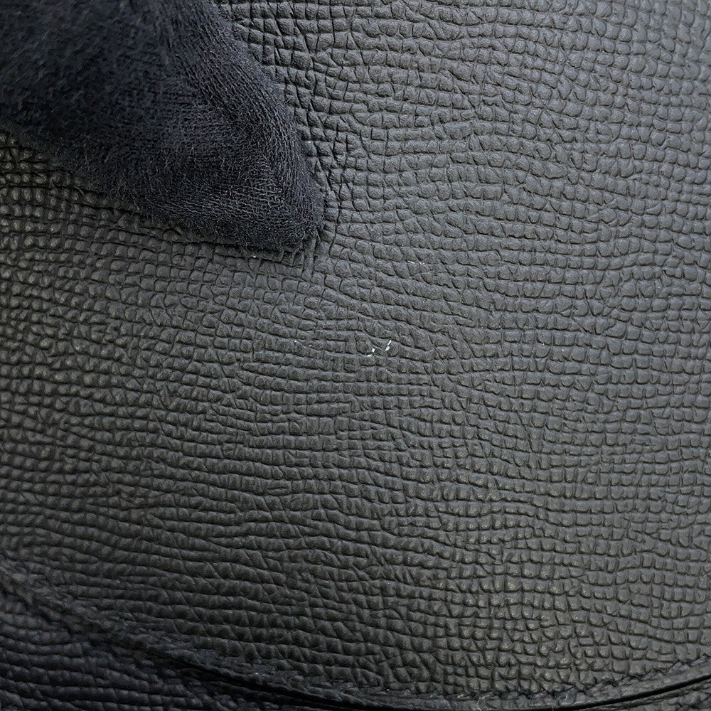 HERMES Petite course Black Epsom