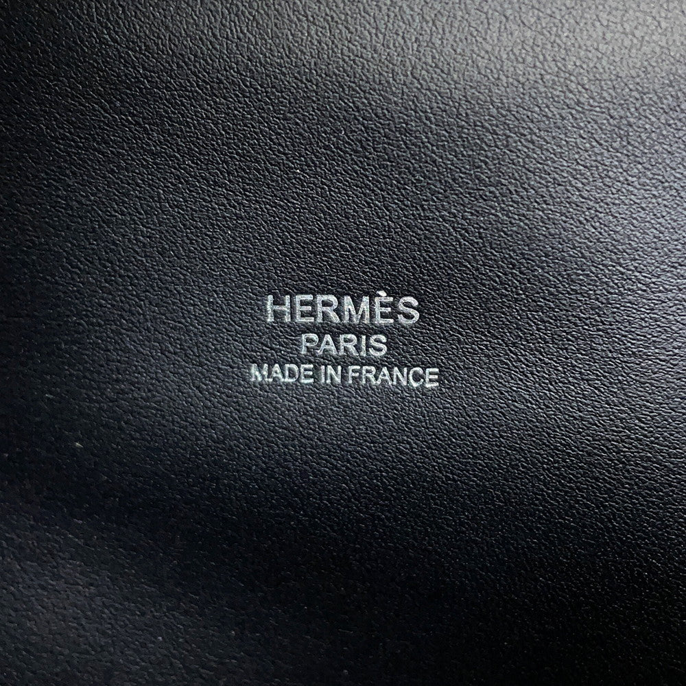 HERMES Petite course Black Epsom