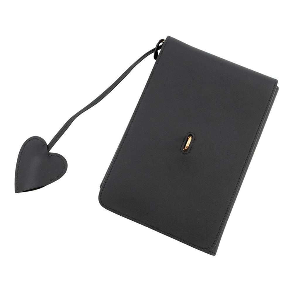 HERMES Notebook cover Carnet Secret Black Swift Leather
