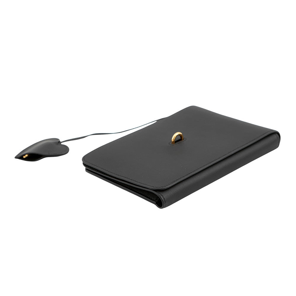 HERMES Notebook cover Carnet Secret Black Swift Leather