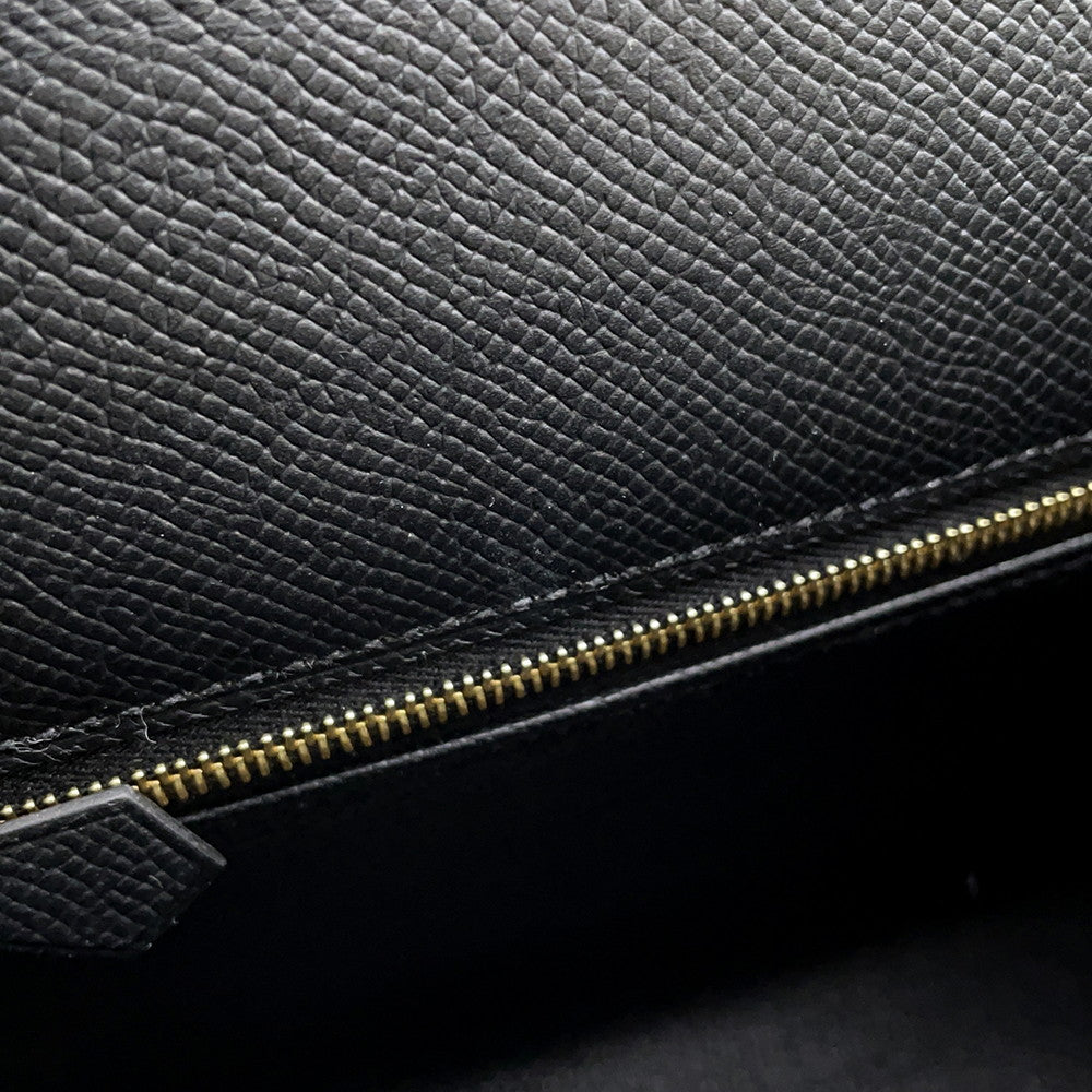 HERMES Kelly Sellier Black Epsom Size 25