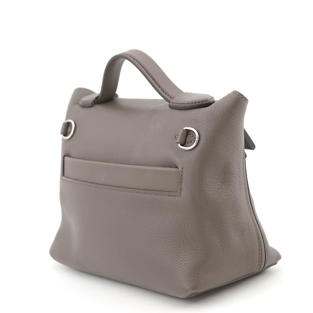 HERMES 24/24 Sac Van Quatre Etain Evercolor Swift Leather Size Mini