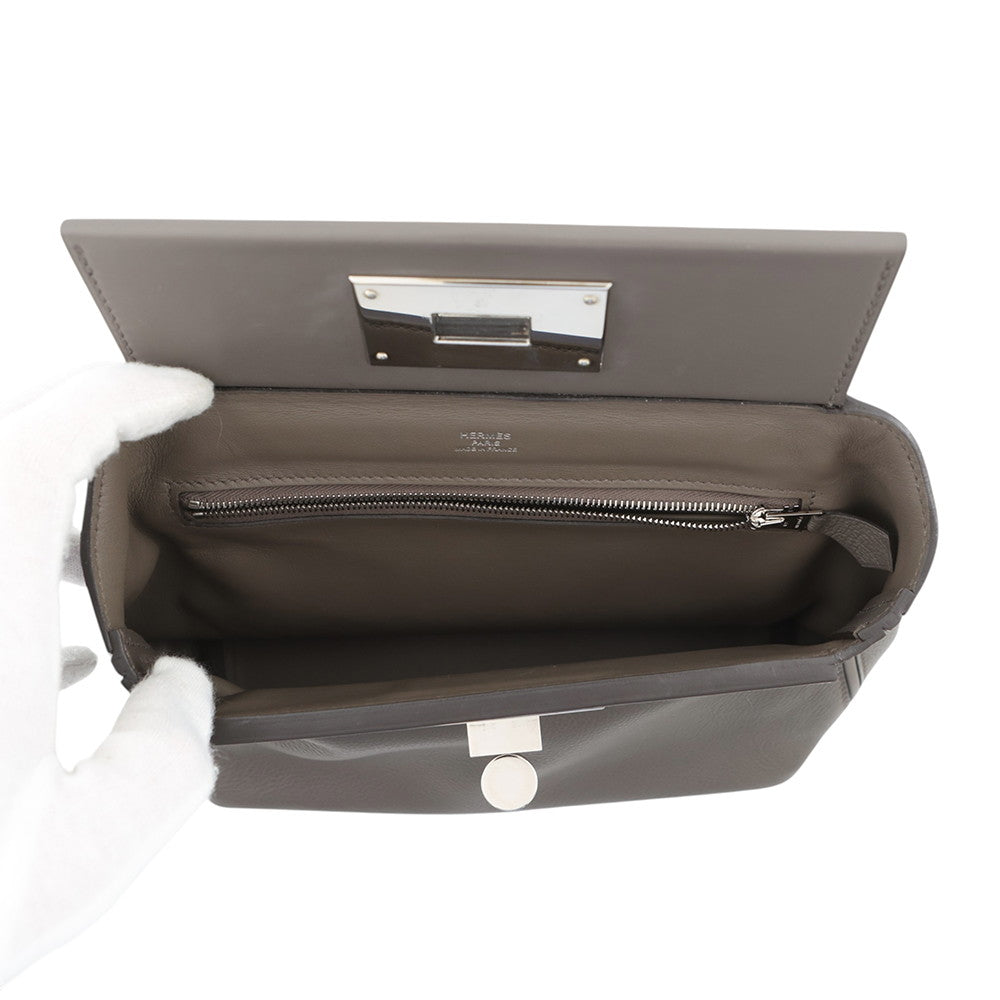 HERMES 24/24 Sac Van Quatre Etain Evercolor Swift Leather Size Mini